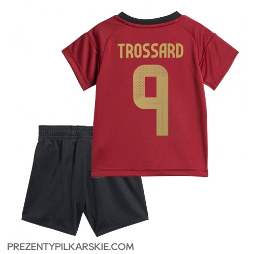 Stroje piłkarskie Belgia Leandro Trossard #9 Koszulka Podstawowej dla dzieci ME 2024 Krótki Rękaw (+ szorty)